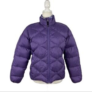 REI Quilted Floral Embroidered Puffer Jacket Purple Size  Small